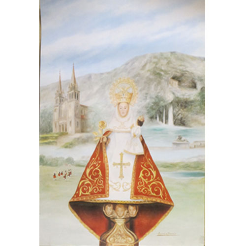 Imagen litografía Virgen de Covadonga 24 x 17