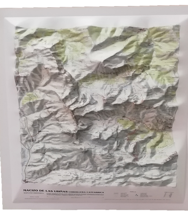 imgaen mapa relieve macizo de las ubiñas