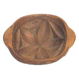 Imagen bandeja madera castaño tallada Asturias