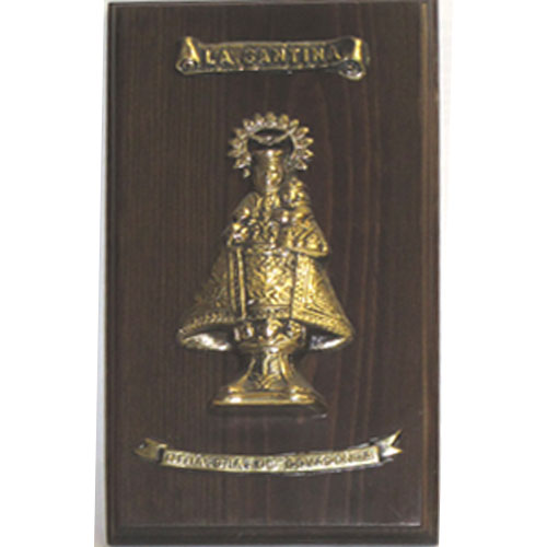 Imagen metopa Virgen de Covadonga bronce macizo