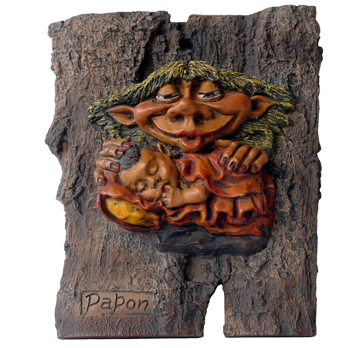 Imagen corteza personaje mitología Papon