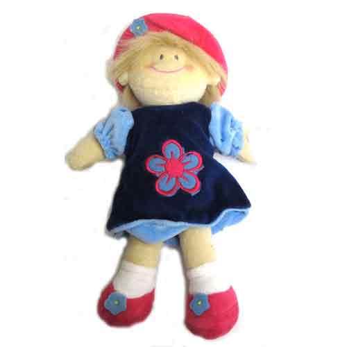imagen muñeca flor infantil azul