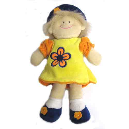 imagen muñeca flor infantil amarilla