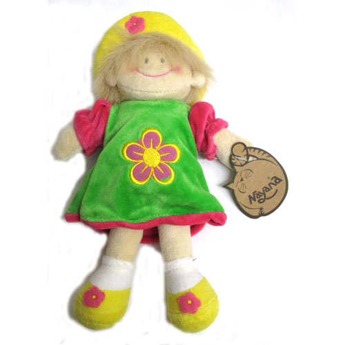 imagen muñeca flor infantil verde