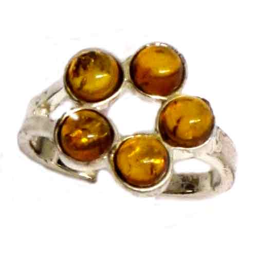 Imagen anillo plata y ambar