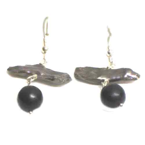 Imagen pendientes plata y piedras naturales  