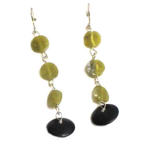 Imagen pendientes plata y piedras naturales  