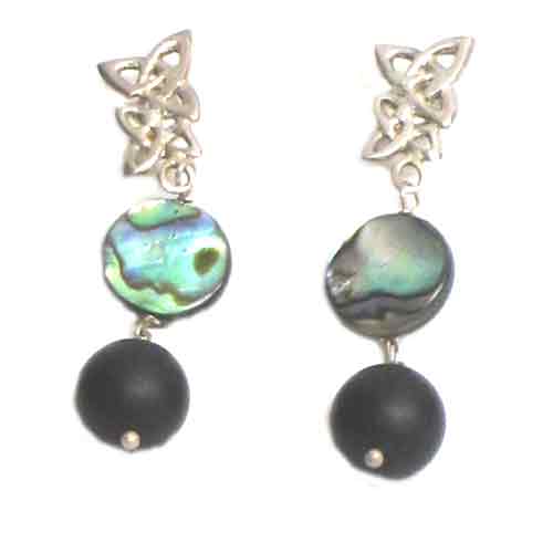 Imagen pendientes plata y piedras naturales  