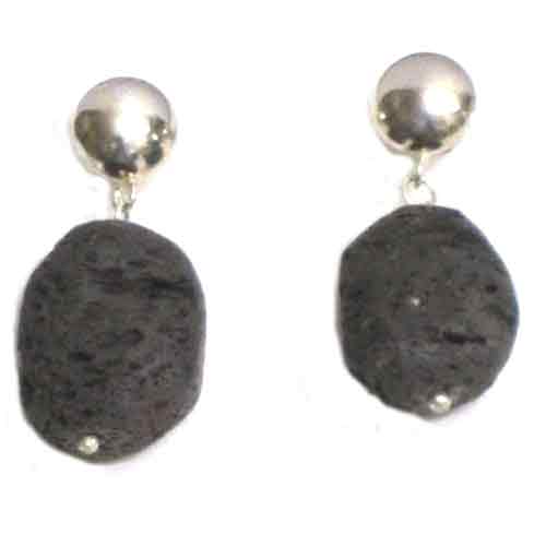 Imagen pendientes plata y piedras naturales  