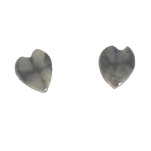 Imagen pendientes plata/quiastolita coraz&oacute;n - presi&oacute;n