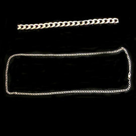 Imagen cadena plata eslabones 60 cm. 