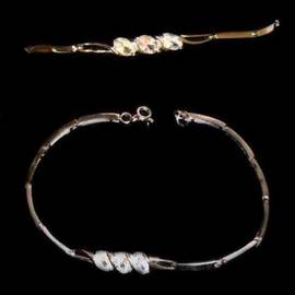 Imagen pulsera plata semirigida circonitas 