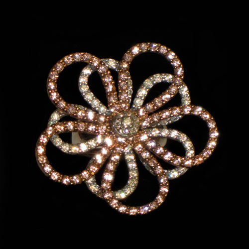 Imagen anillo plata margarita con circonitas