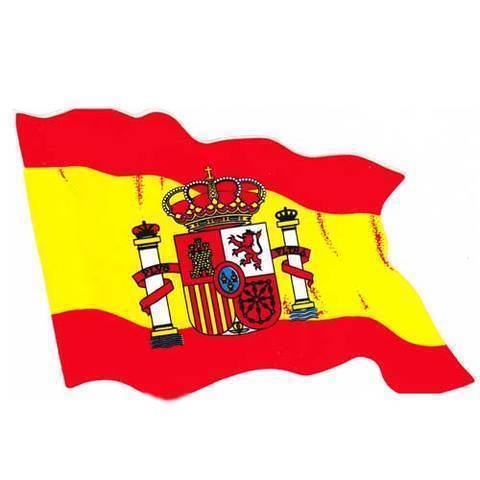 Pegatina de Bandera España con Escudo