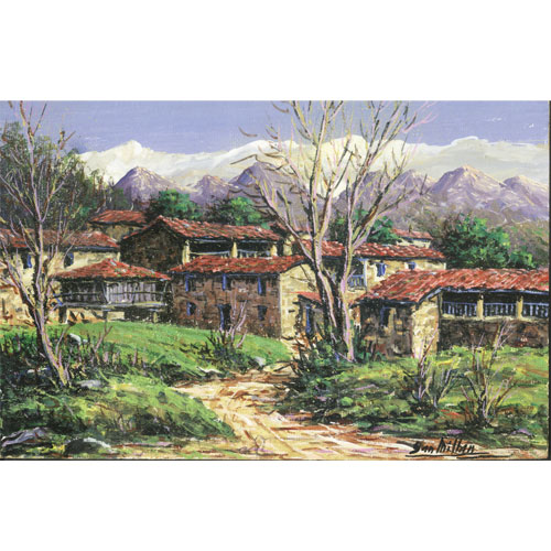 Oleo original Millan - paisajes asturianos 1 Oleo original Millan - paisajes asturianos 1