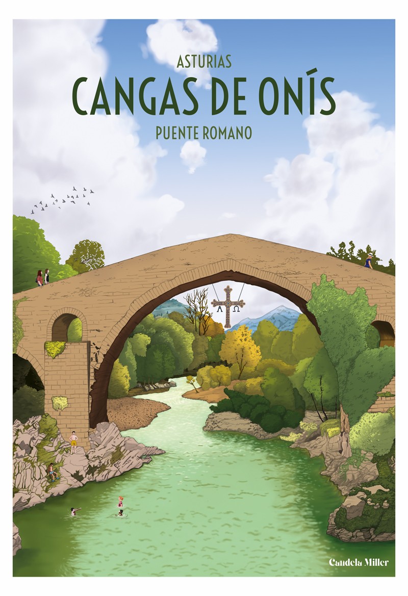 Póster Puente Romano Cangas de OnÃs Póster Puente Romano Cangas de OnÃs