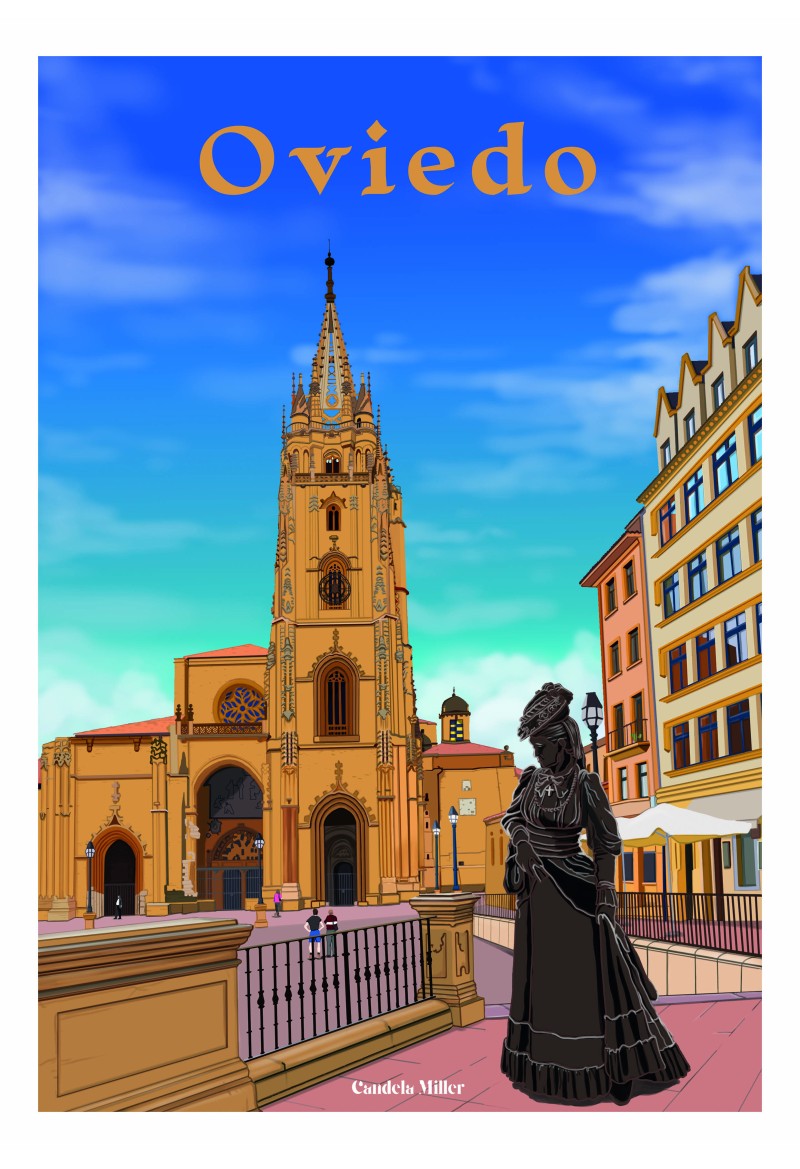 Póster Catedral de Oviedo y Regenta Póster Catedral de Oviedo y Regenta