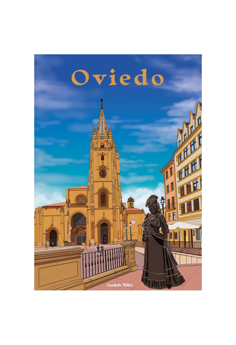 Postal Catedral de Oviedo y Regenta