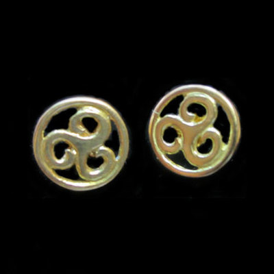  Pendientes trisquel con aro pequeño 