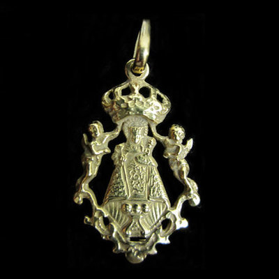  Virgen de Covadonga silueta con Ángeles 