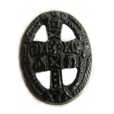  Broche y colgante plata/azabache Cruz de la Victoria grande