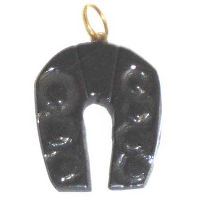 Colgantes herradura azabache y oro Colgantes herradura azabache y oro