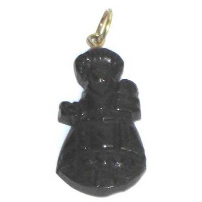Colgante Virgen de Covadonga azabache y oro Colgante Virgen de Covadonga azabache y oro