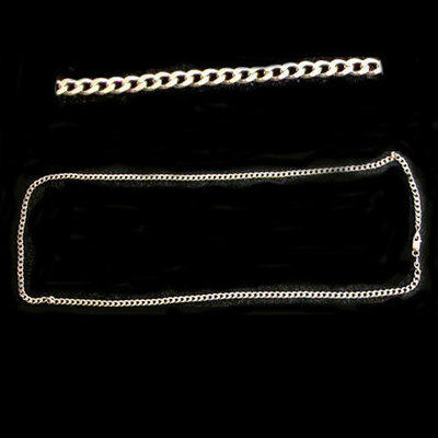 Cadena plata eslabones 60 cm. Cadena plata eslabones 60 cm.