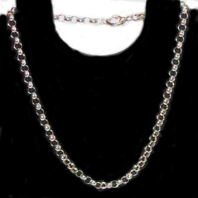Cadena plata para letras 45cm. Cadena plata para letras 45cm.