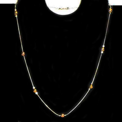 Gargantilla plata bolas color cobre grandes Gargantilla plata bolas color cobre grandes