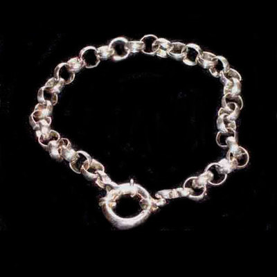 Pulsera plata para letras Pulsera plata para letras