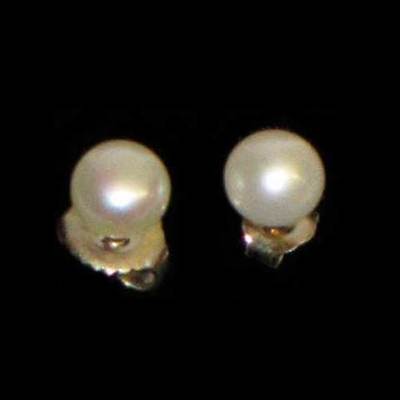 Pendientes perla natural pequeño presión Pendientes perla natural pequeño presión