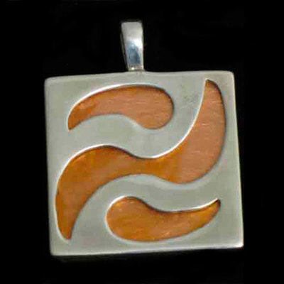 Colgante plata color cobre motivo celta Colgante plata color cobre motivo celta