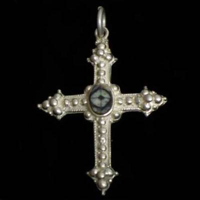 Cruz de la victoria plata y quiastolita Cruz de la victoria plata y quiastolita