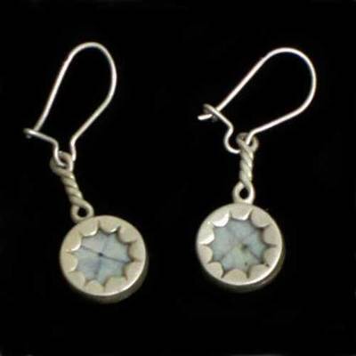 Pendientes plata y quiastolita colgar Pendientes plata y quiastolita colgar