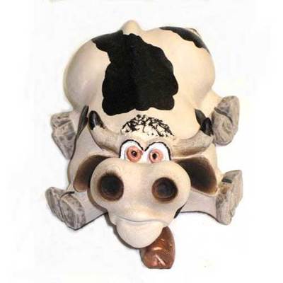  Vaca tumbada pisapapeles