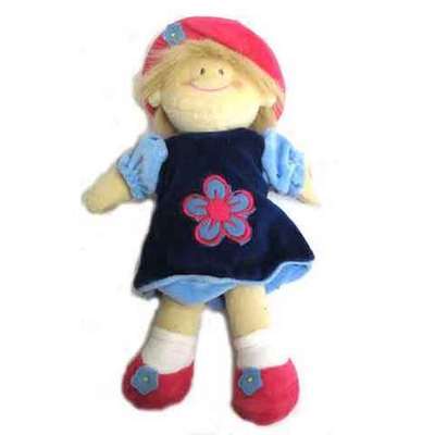 Muñeca flor infantil -vestido azul