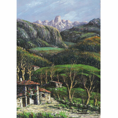 Oleos originales medianos Millan - paisaje asturiano Oleos originales medianos Millan - paisaje asturiano