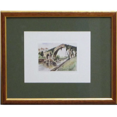 Acuarelas de Asturias  ( fondo verde )