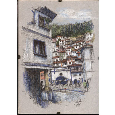 Cudillero rula - cristal con grapas