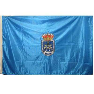 Bandera de Oviedo escudo bordado - oficial Bandera de Oviedo escudo bordado - oficial