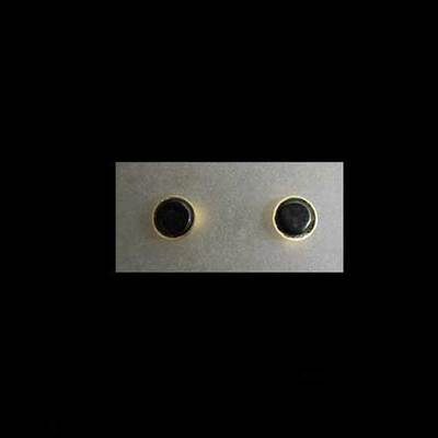 pendientes punto oro y azabache pendientes punto oro y azabache