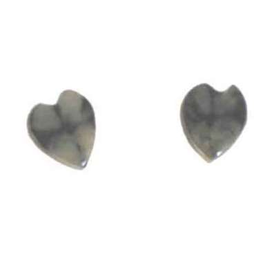Pendientes plata/quiastolita corazón - presión Pendientes plata/quiastolita corazón - presión