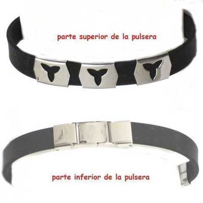 Pulseras acero y caucho