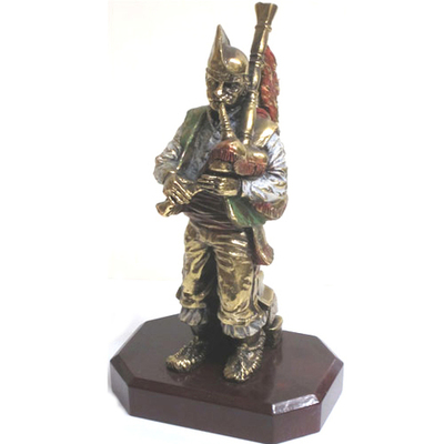 Gaitero peana grande bronce Gaitero peana grande bronce