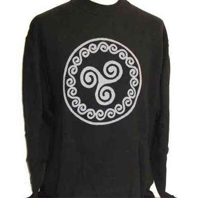  Sudadera negra - trisquel con aro grande 