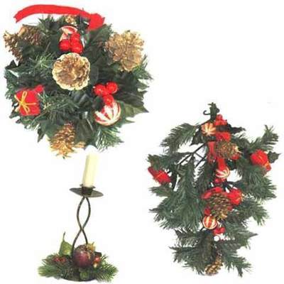 Decoración de navidad - pino con motivos color