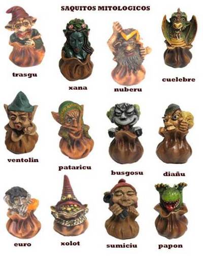 Saquitos personajes mitologia asturiana