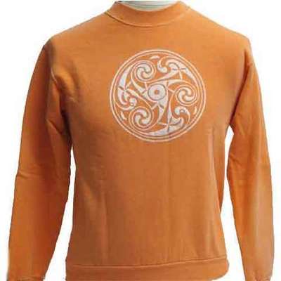 Sudadera naranja degradado mot. trisquel grande - niños Sudadera naranja degradado mot. trisquel grande - niños