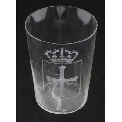 Vasos sidra tallados - escudo de Asturias Vasos sidra tallados - escudo de Asturias